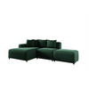 ECKSOFA Megan Xs In Stoff Salvador - Dunkelgrün, Holzwerkstoff/Textil (304/165cm) - Fun Möbel
