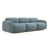 4-SITZER-SOFA Bouclé Stoff Blau - Blau/Blaugrau, Holz/Textil (270/73/95cm) - Makamii