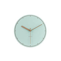 WANDUHR Design Blau 29/29 cm - Türkis, Holzwerkstoff (0.44/29/1cm) - ONZENO