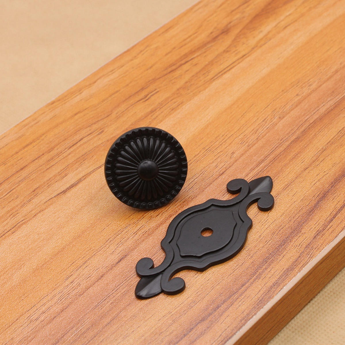 SCHRANKKNOPF Schwarz 1er-Set - Schwarz, Metall (0.32/0.32/3.2cm)