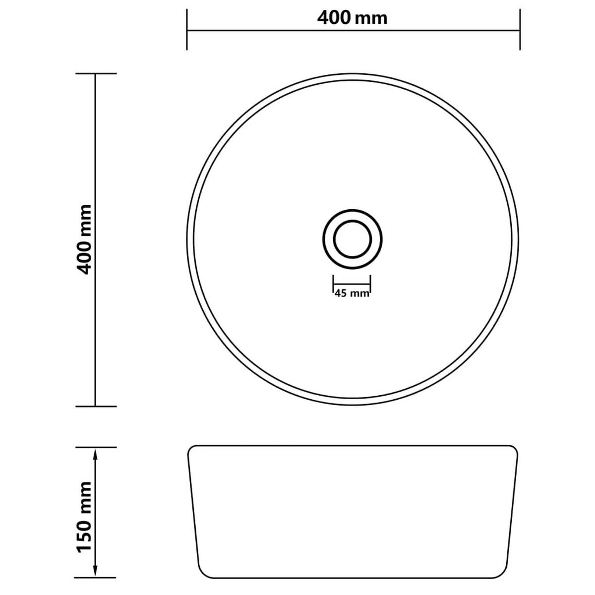 WASCHBECKEN Lanz 40/40/15 cm - Schwarz, Keramik (40/15/40cm) - Nettlife