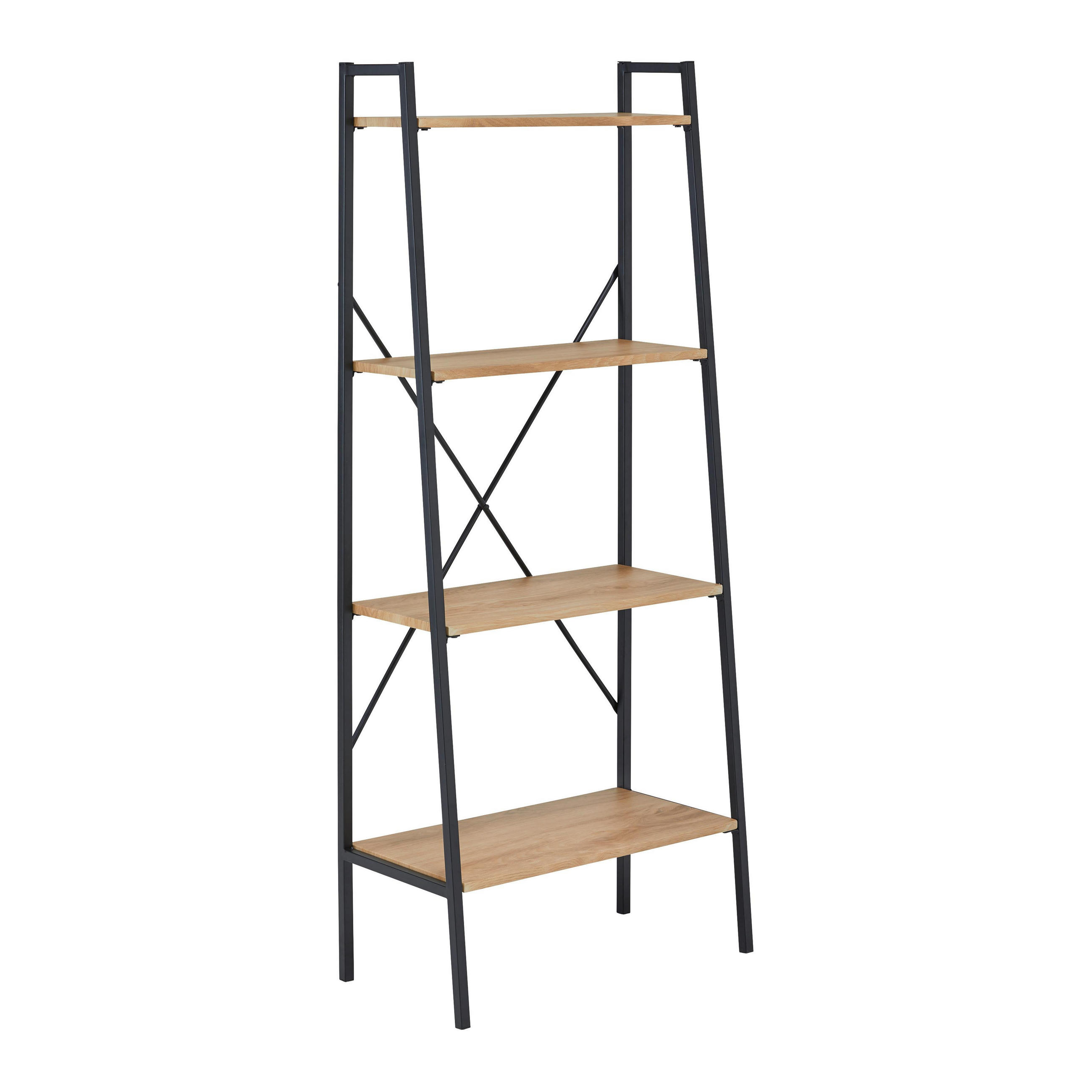 STANDREGAL Giorgia ca. 60 /148 cm Naturfarben/Schwarz MDF - Naturfarben, Holz (60/148/32cm)