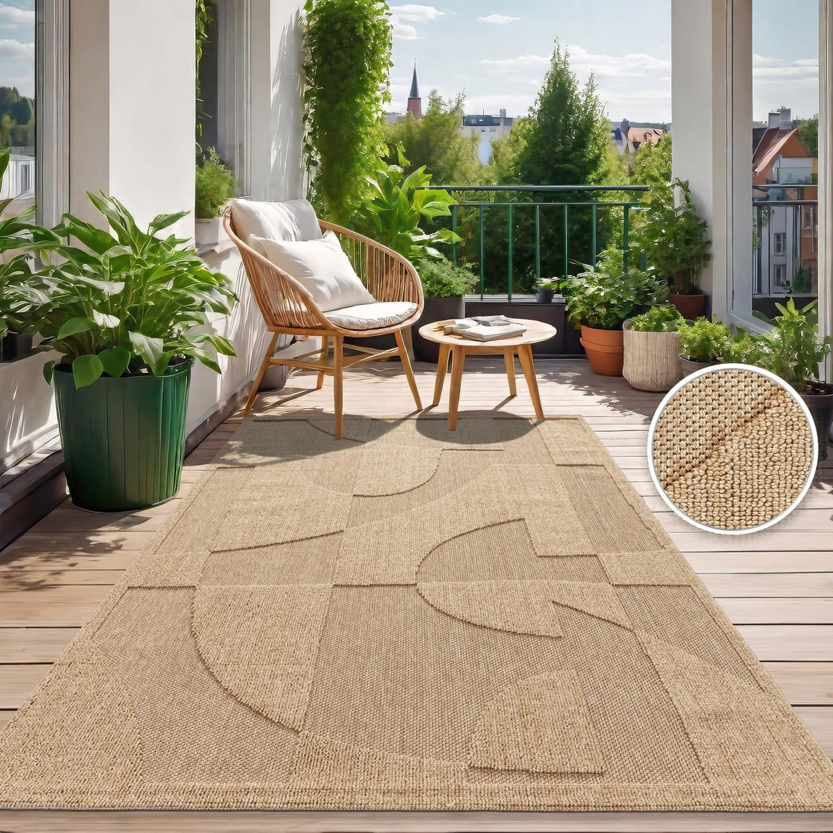 OUTDOORTEPPICH Boho Beige 120 x 160 cm - Beige, Kunststoff (120/160cm) - TT Home