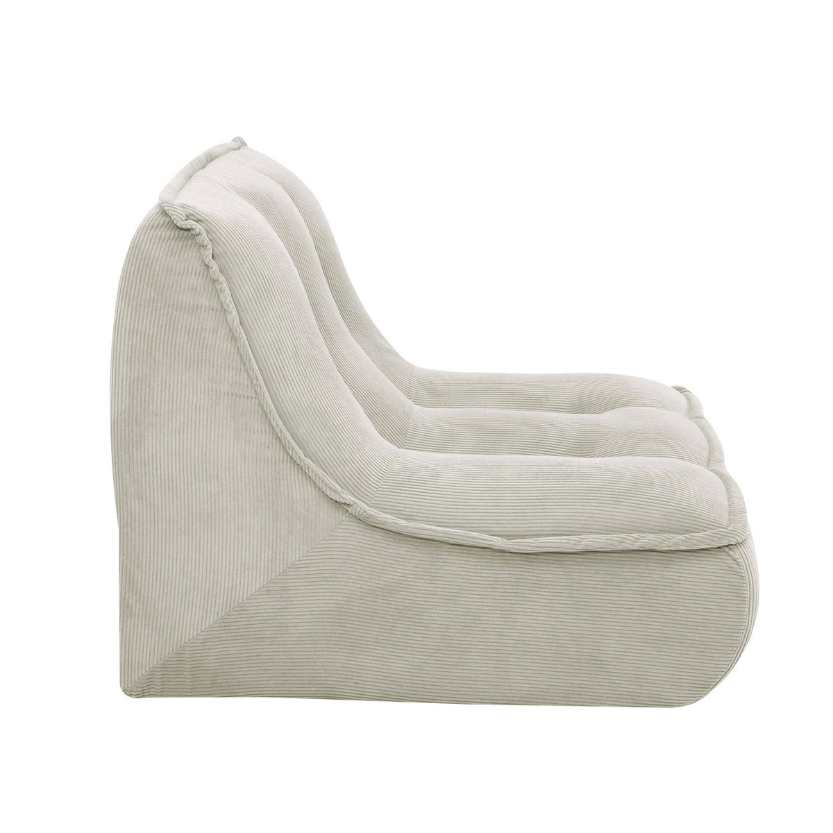 SESSEL, Ekru - Weiß, Textil (90/70/80cm) - Oviala