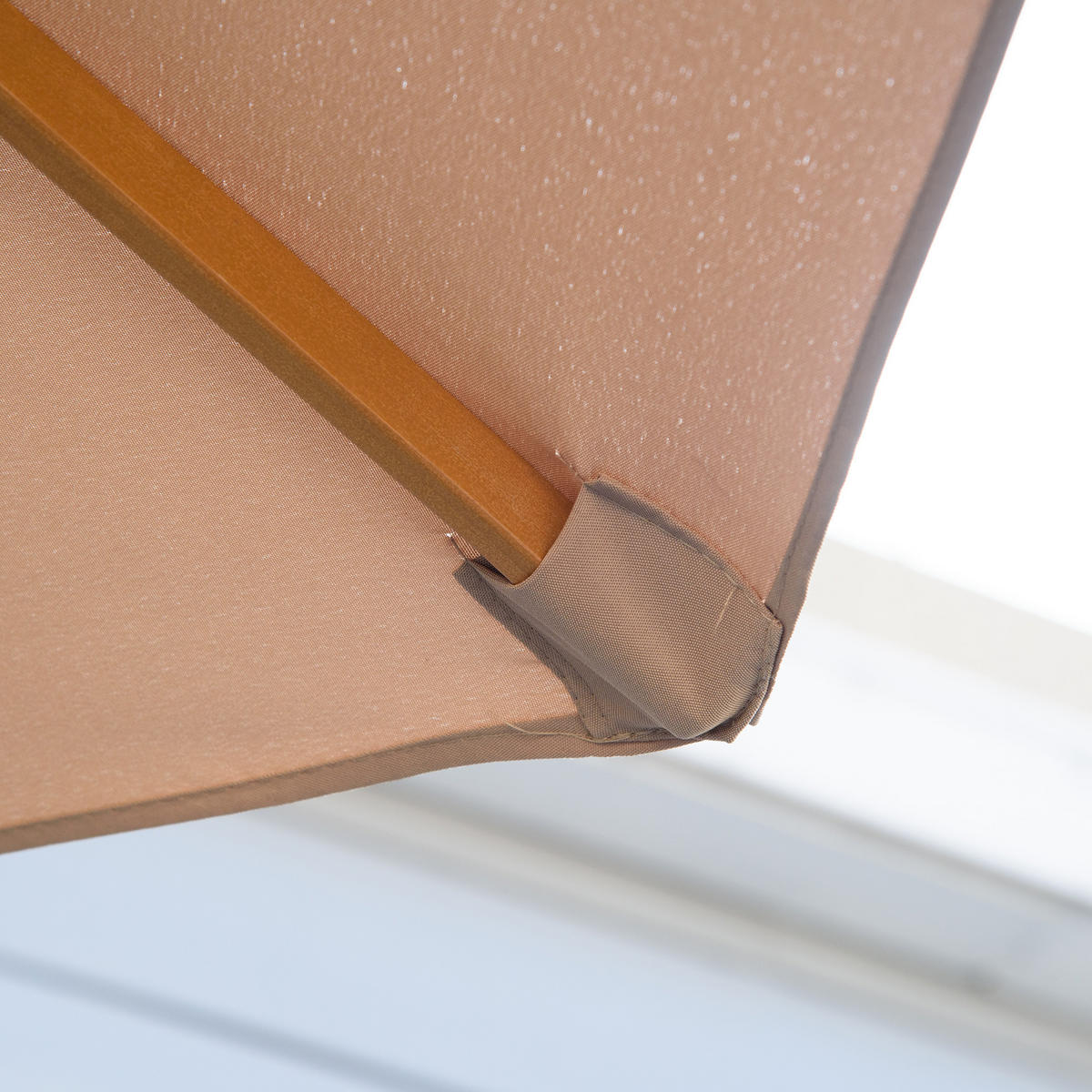 SONNENSCHIRM, Bambus, Polyester, Khaki - Braun, Naturmaterialien/Holz (300/300cm) - Outsunny