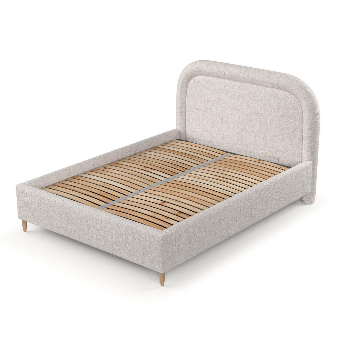 POLSTERBETT Zoya 180/200 cm Hellbeige im Neve Stoff - Sandfarben/Naturfarben, Holz/Holzwerkstoff (180/200cm) - AltaBeds