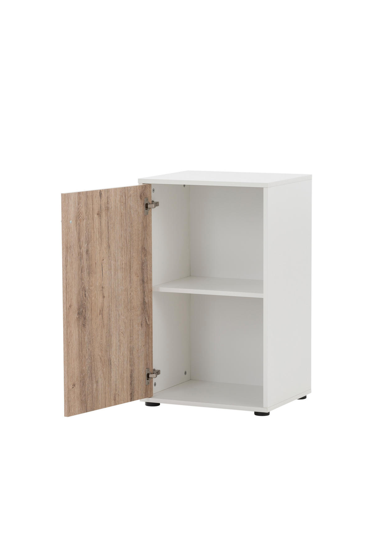 AKTENSCHRANK Pigeon Small 83,6x51x41 cm Weiß/Eiche - Weiß, Holz (51/83.6/41cm) - PROREGAL