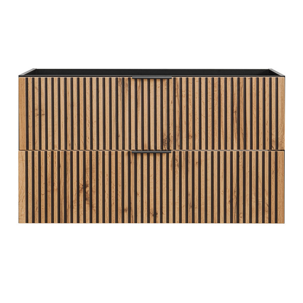 WASCHBECKENSCHRANK Xanten-56 - Braun, Holzwerkstoff (100/57/46cm) - Lomado