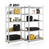 LAGERREGAL Basic verzinkt 180x90x40 cm (2er-Set) - Silberfarben, Metall (90/180/40cm) - Juskys