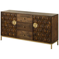 SIDEBOARD Mango 146x40x77 braun geölt DIAMOND #222 - Braun, Holz (146/77/40cm) - Massivmoebel24