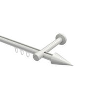 INNENLAUF-GARDINENSTANGEN-SET Prestige Savio 360 cm (geteilt in 2 x 180 cm), 1-läufig, 20 mm Ø Weiß - Weiß, Metall (360cm) - INTERDECO