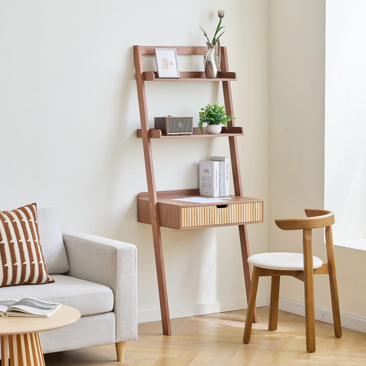 WANDSCHREIBTISCH Rechteckig Dunkelbraun 65 x 50 x 170 cm - Dunkelbraun, Holz (50/65/170cm) - Nordlys