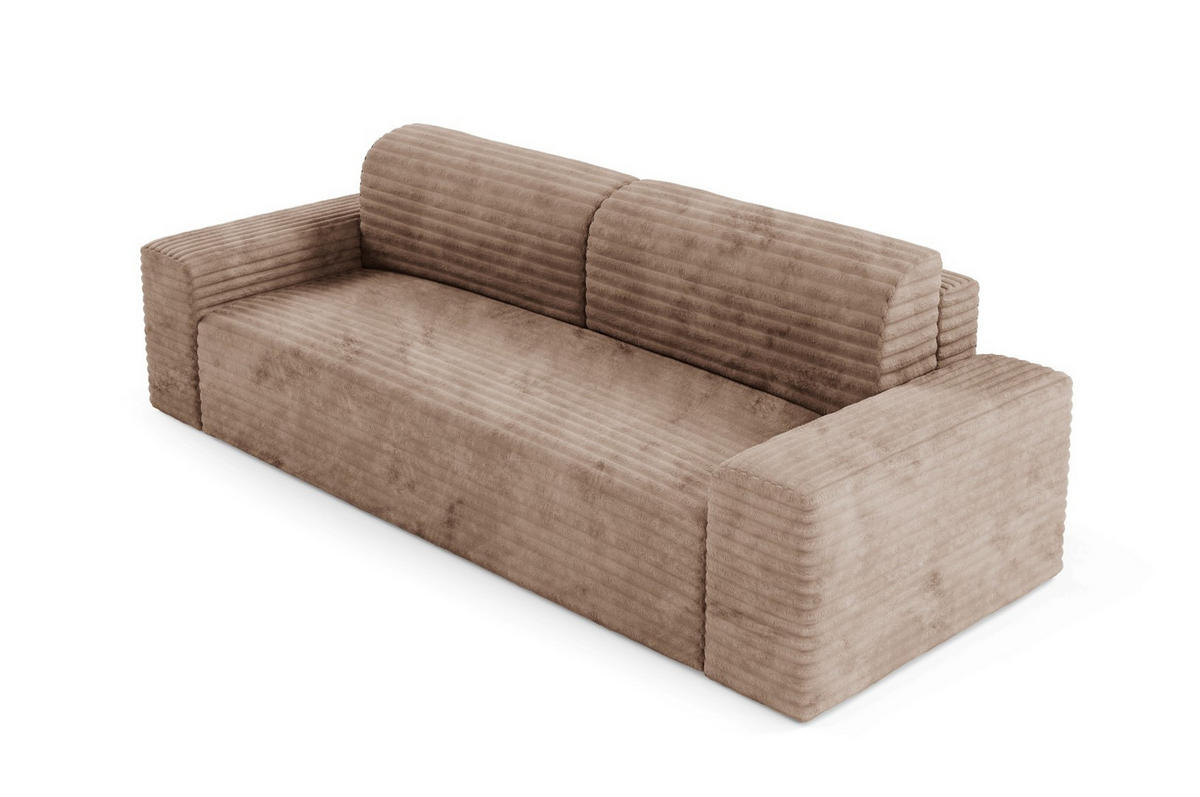 SCHLAFSOFA mit Bettkasten Beige - Beige/Schwarz, Holz/Holzwerkstoff (260/70/102cm) - Furnisell