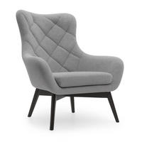 SESSEL Hellgrau LISA CARO Auf Holzbeinen - Grau, Textil (88/108/88cm) - Sepro Meble