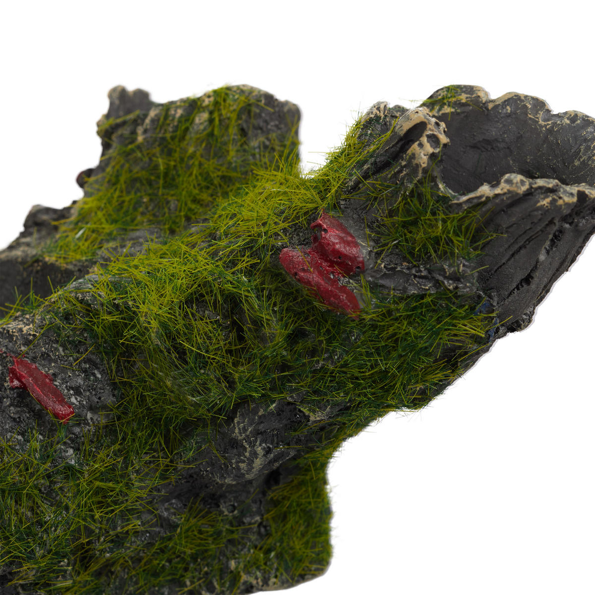 AKVÁRIUM dekorácie jaskyne - sivá, plast (15/7/8.5cm) - Relaxdays