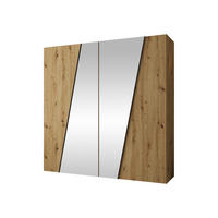 DREHTÜRENSCHRANK Zen 2L 200 cm - Schwarz/Eiche Artisan, Holzwerkstoff/Kunststoff (200/202/50cm) - MIRJAN24