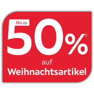 Bis zu 50% auf Weihnachtsartikel