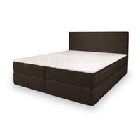 BOXBETT PELLIO 180x200 cm mit Matratze und Topper - Braun - Braun, Holz (180/200cm) - MASSENO