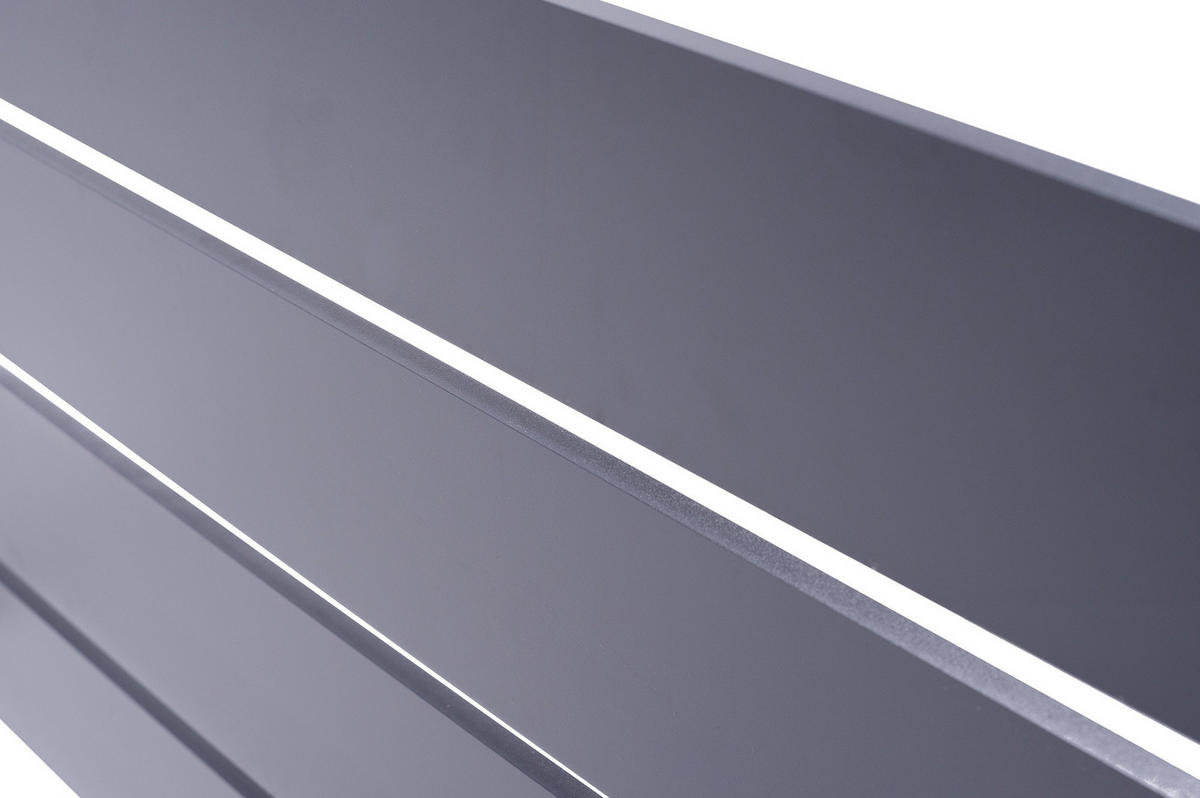 VORGARTENZAUN 3er-Set Vogel grau 1,9m H.80cm aluminium - Grau, Metall (567/80cm) - Casanoov