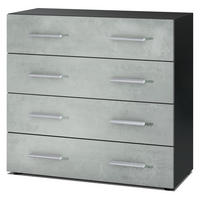 KOMMODE Pavos Beton Oxid Optik - Hellgrau, Holzwerkstoff (76/72/35cm) - Vladon