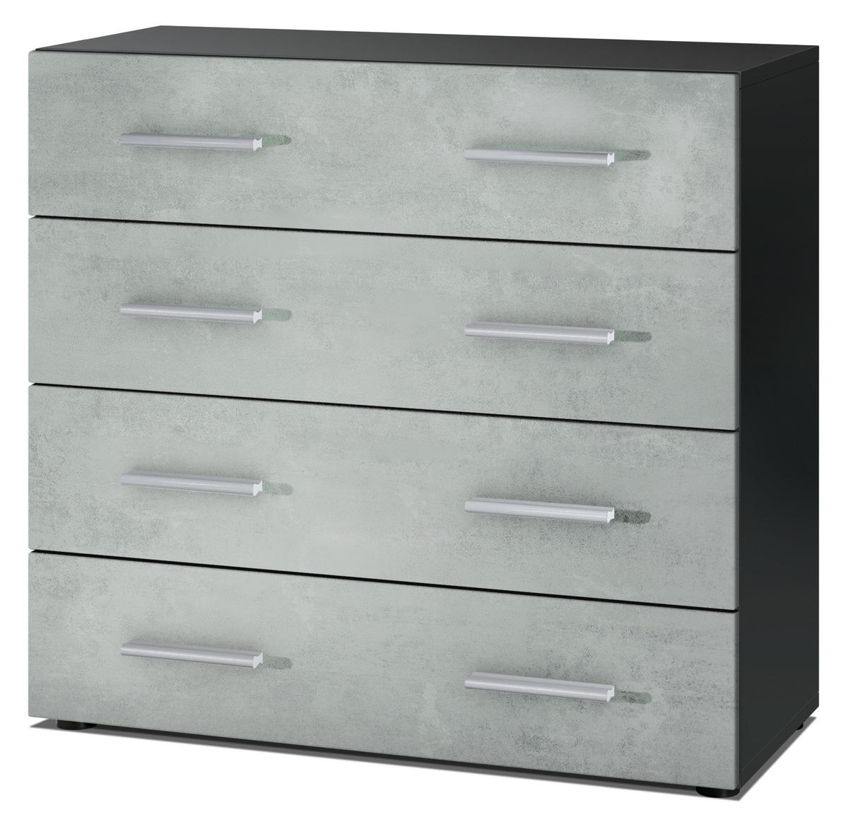 KOMMODE Pavos Beton Oxid Optik - Hellgrau, Holzwerkstoff (76/72/35cm) - Vladon