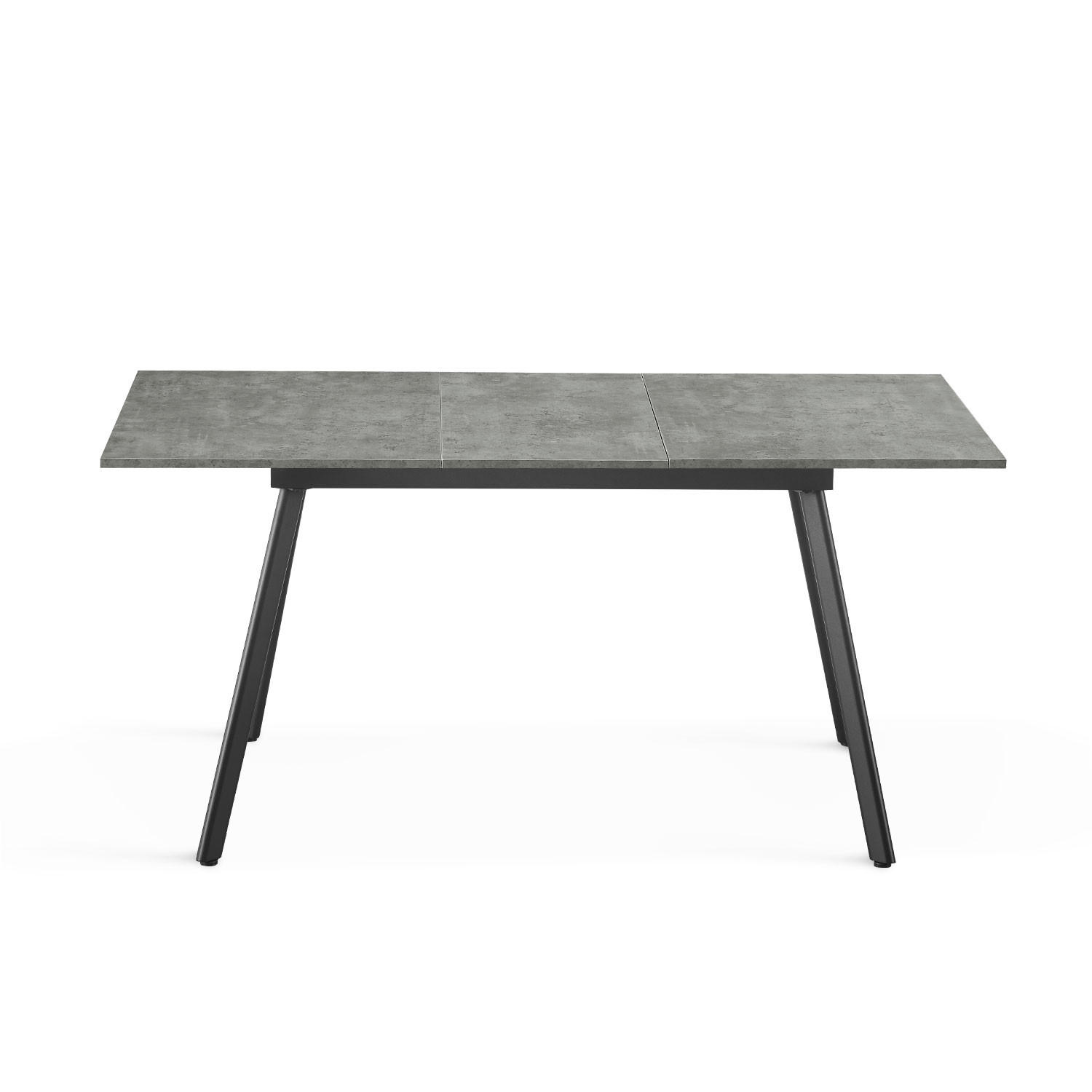 ESSTISCH MARA 120-160/80/76 cm Beton - Anthrazit, Holz (80/120/76cm) - B&D Home