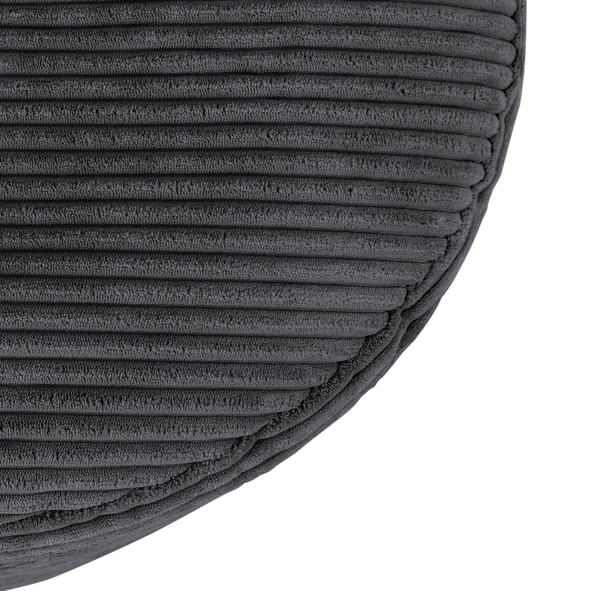 SITZPOUF Rund Milano - Schieferfarben/Anthrazit, Textil (55/35/55cm) - icon