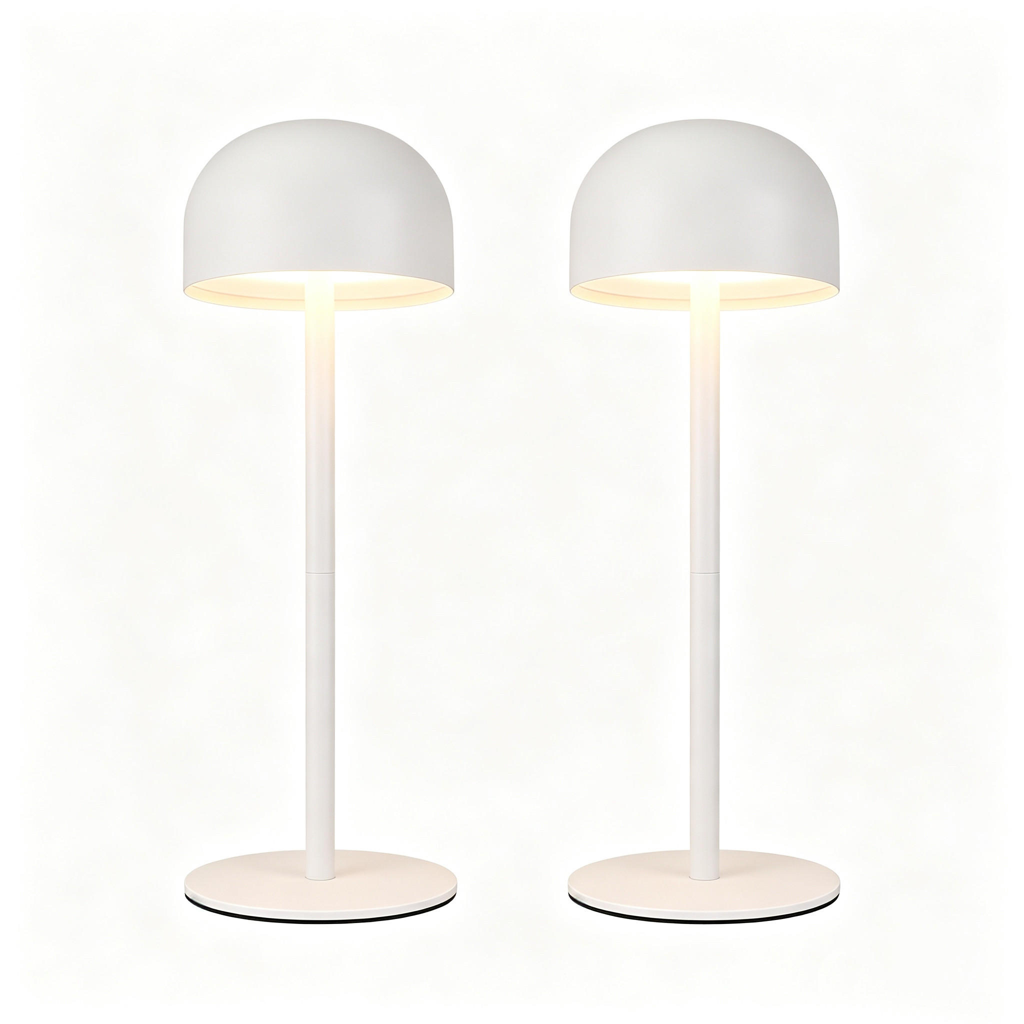 TISCHLAMPE Mirae 9/9/25 cm - Weiß, Kunststoff/Metall (9/9/25cm) - ZMH