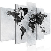 KUNSTDRUCK Grau 200/100 cm - Schwarz/Grau, Textil (200/100cm) - KUNSTLOFT