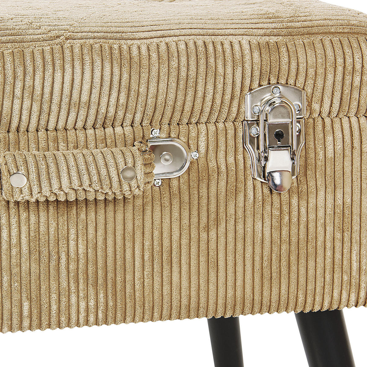 HOCKER Mallard 36/52/46 cm - Beige, Textil (52/46/36cm) - Beliani