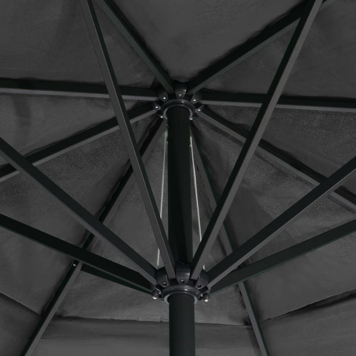 SONNENSCHIRM Mit Aluminium-Mast 600 Cm Anthrazit - Anthrazit, Textil (600/600cm) - vidaXL
