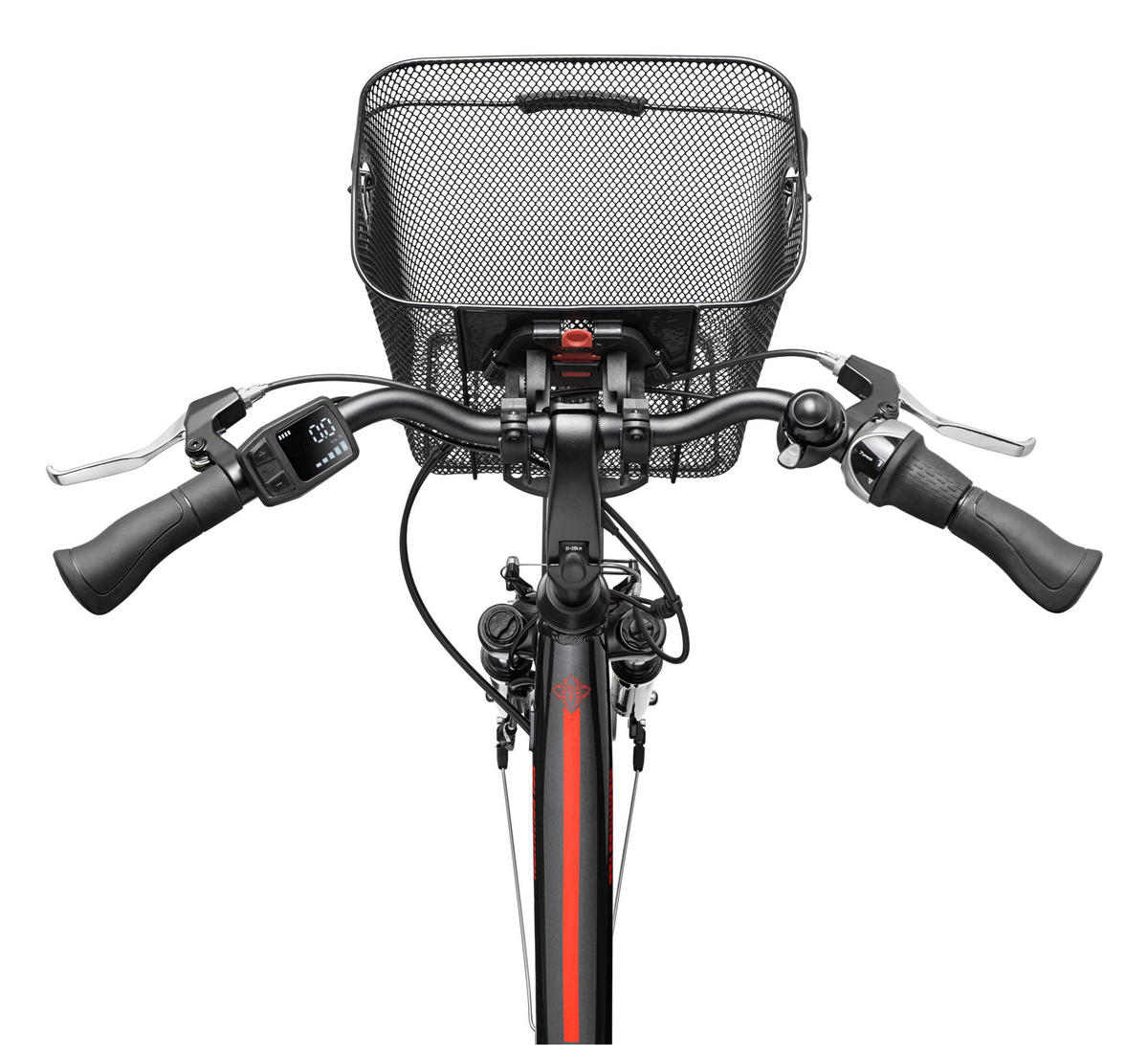 E-BIKE Cityrad Multitalent RC657 28 Zoll Elektrofahrrad 536,5 Wh Frontmotor 7-Gang-Kettenschaltung - Anthrazit, Metall (110cm) - Telefunken