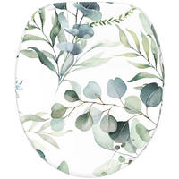 WC Sitz mit Absenkautomatik Eukalyptus - Weiß, Holzwerkstoff (38/6/47cm) - Sanilo