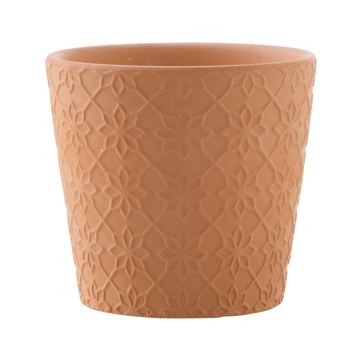 KERZE TERRACOTTA B - Beige, Keramik (12/11/12cm) - J-Line