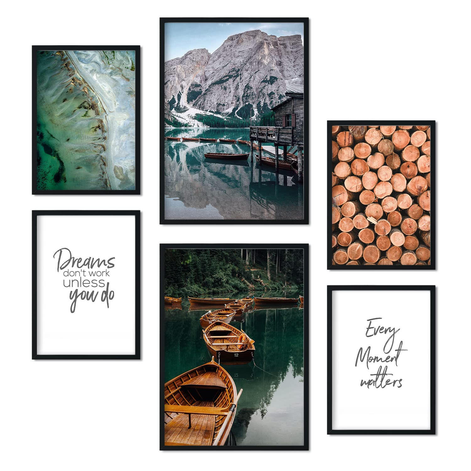 POSTER Set Mit 6 Winterberg Wandbild A3 & A4 Rahmenlos - Klar, Papier (29/3cm) - Nacnic