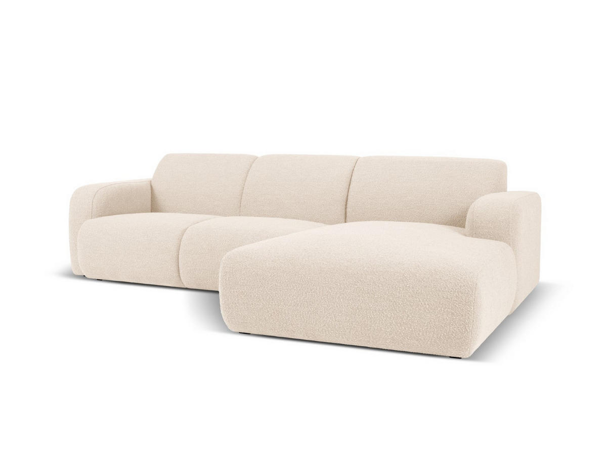 ECKSOFA rechts Molino aus Boucle beige 4 Sitzplätze - Beige, Textil (170/250cm) - Micadoni