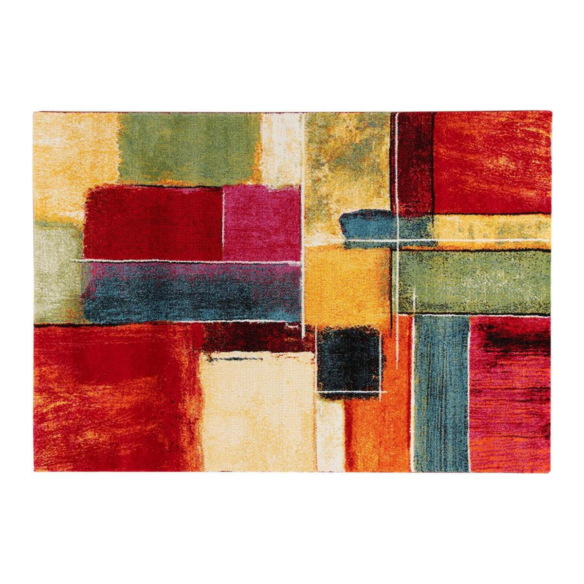 TEPPICH Mehrfarbig Gemustert 160x230 cm CANDY - Rotbraun, Textil (160/230cm) - Miliboo