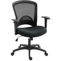 DREHSTUHL 65/59/92,5-102,5 cm, atmungsaktiver Netzrücken, höhenverstellbar und drehbar, Schwarz - Schwarz, Kunststoff (59/102.5/65cm) - Redom