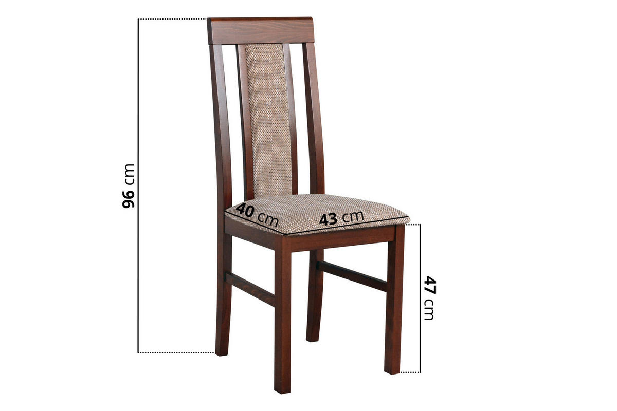 ESSZIMMERSTUHL, Set 4x "Nilo 2" , sonoma, soro 28,  - Braun/Sonoma Eiche, Holz (43/94/40cm) - Leaf Design
