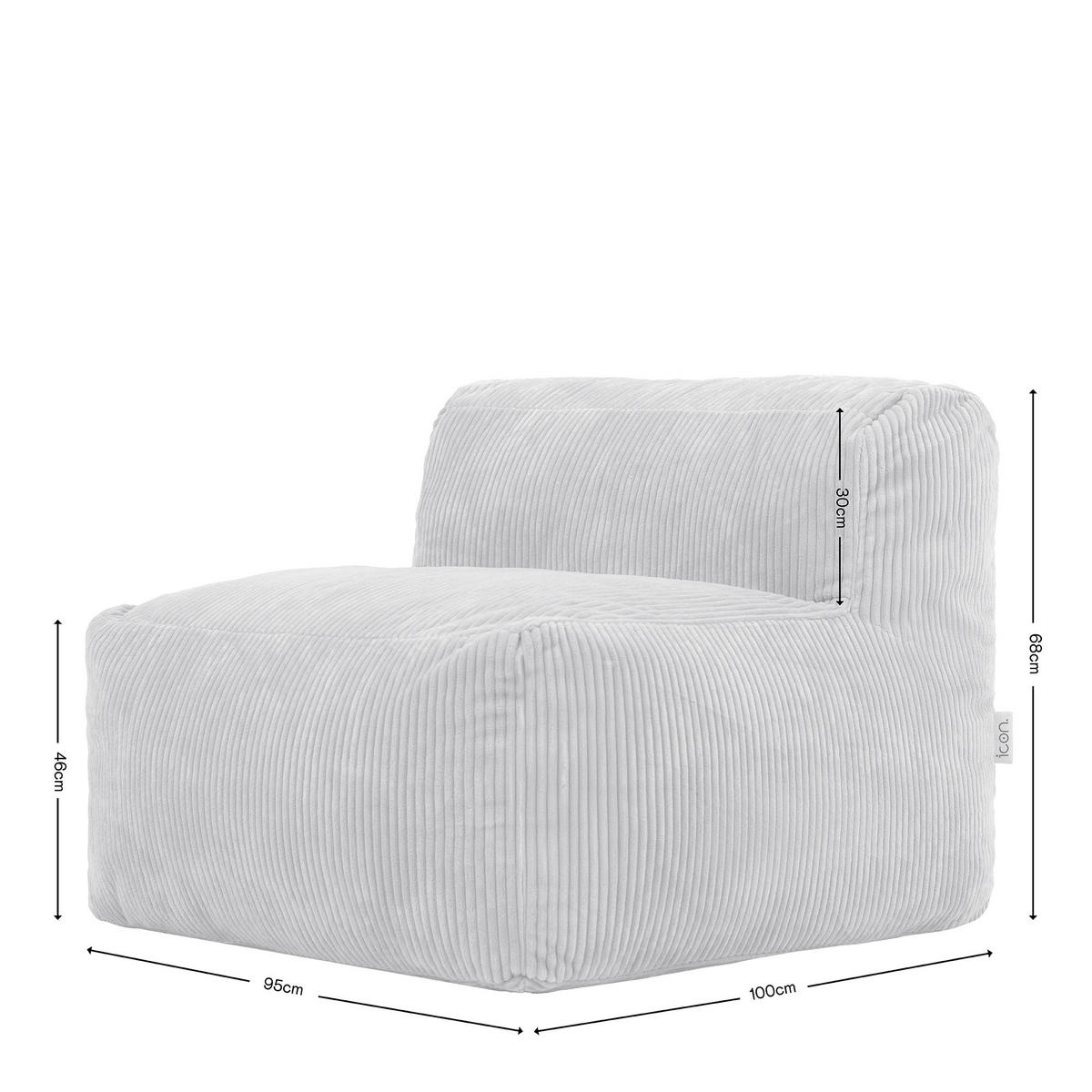 SITZSACK-SESSEL ZEN modular Cord - Beige, Textil (95/68/100cm) - icon