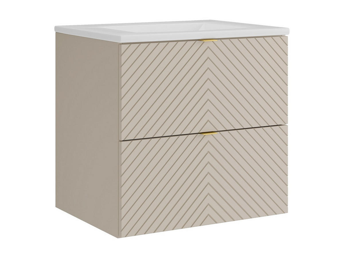 EINZELWASCHTISCH - 60 cm x 46 cm - Holz, Platte - Beige - DORIONI - Beige, Holz (60/61.6/46cm) - Vente-Unique
