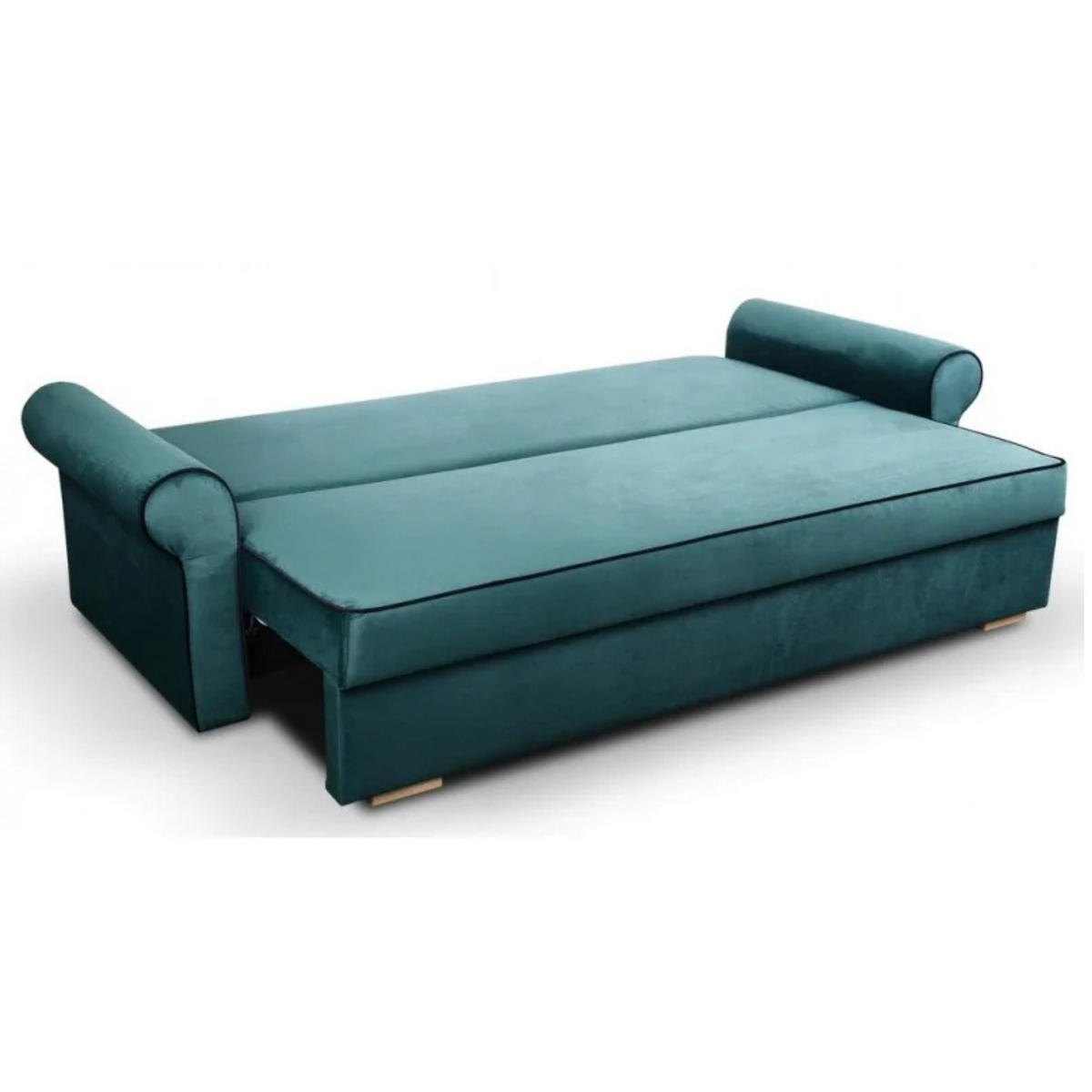 SCHLAFSOFA VIVIA, Sofa mit Schlaffunktion und Bettkasten, Farbe: Hellgrau, Veloursstoff - Hellgrau, Textil (237/100/85cm) - Sepro Meble
