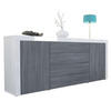SIDEBOARD La Paz Avola-Anthrazit / Weiß Hochglanz - Anthrazit, Holzwerkstoff (167/72/35cm) - Vladon