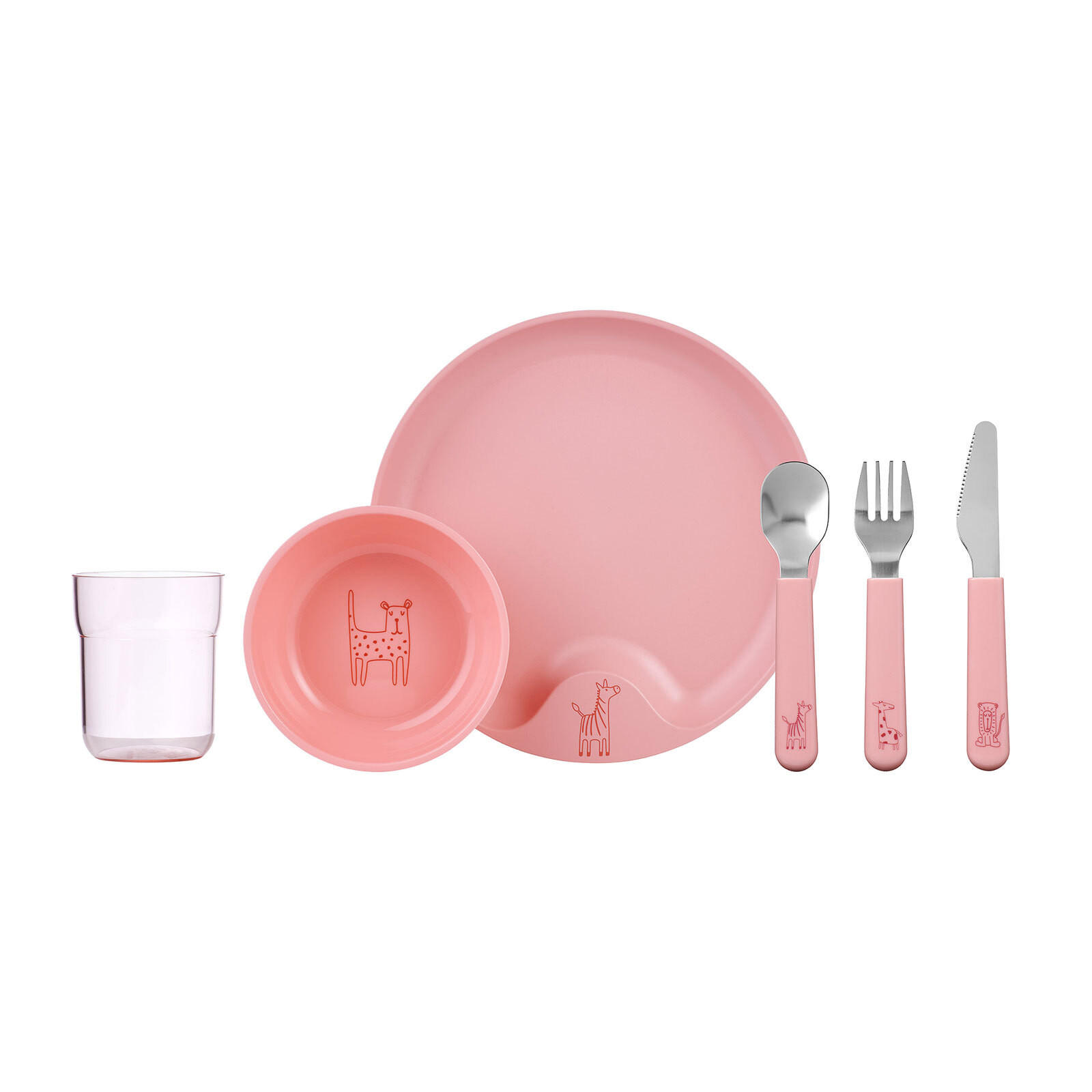 KINDERGESCHIRR Mio Deep Pink 6er Set - Pink, Kunststoff (10.5/22/33.5cm) - Mepal