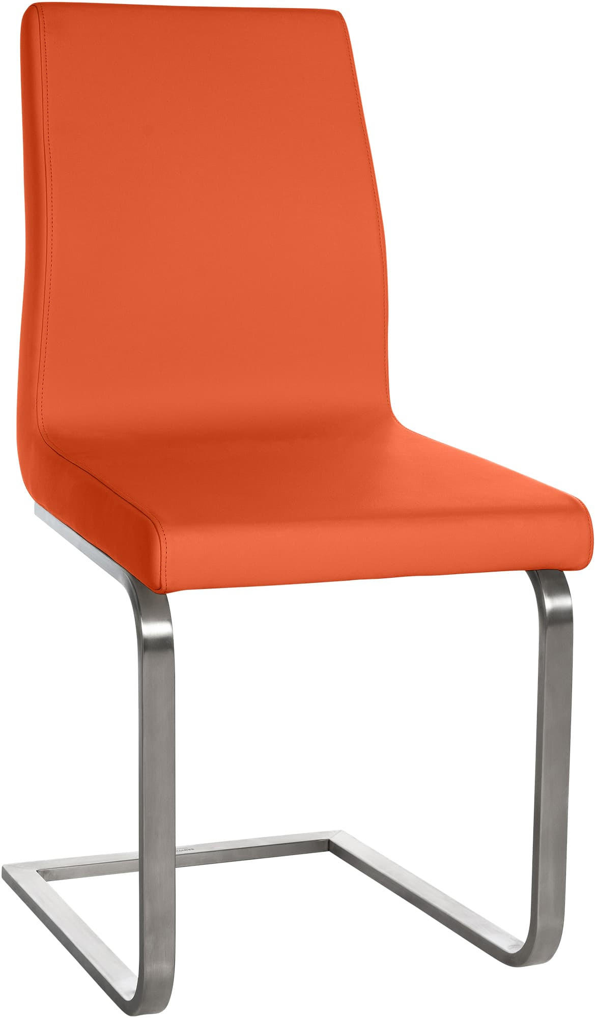 SCHWINGSTUHL Lederlook Orange - Edelstahlfarben/Orange, Textil/Metall (40/90/50cm) - CLP