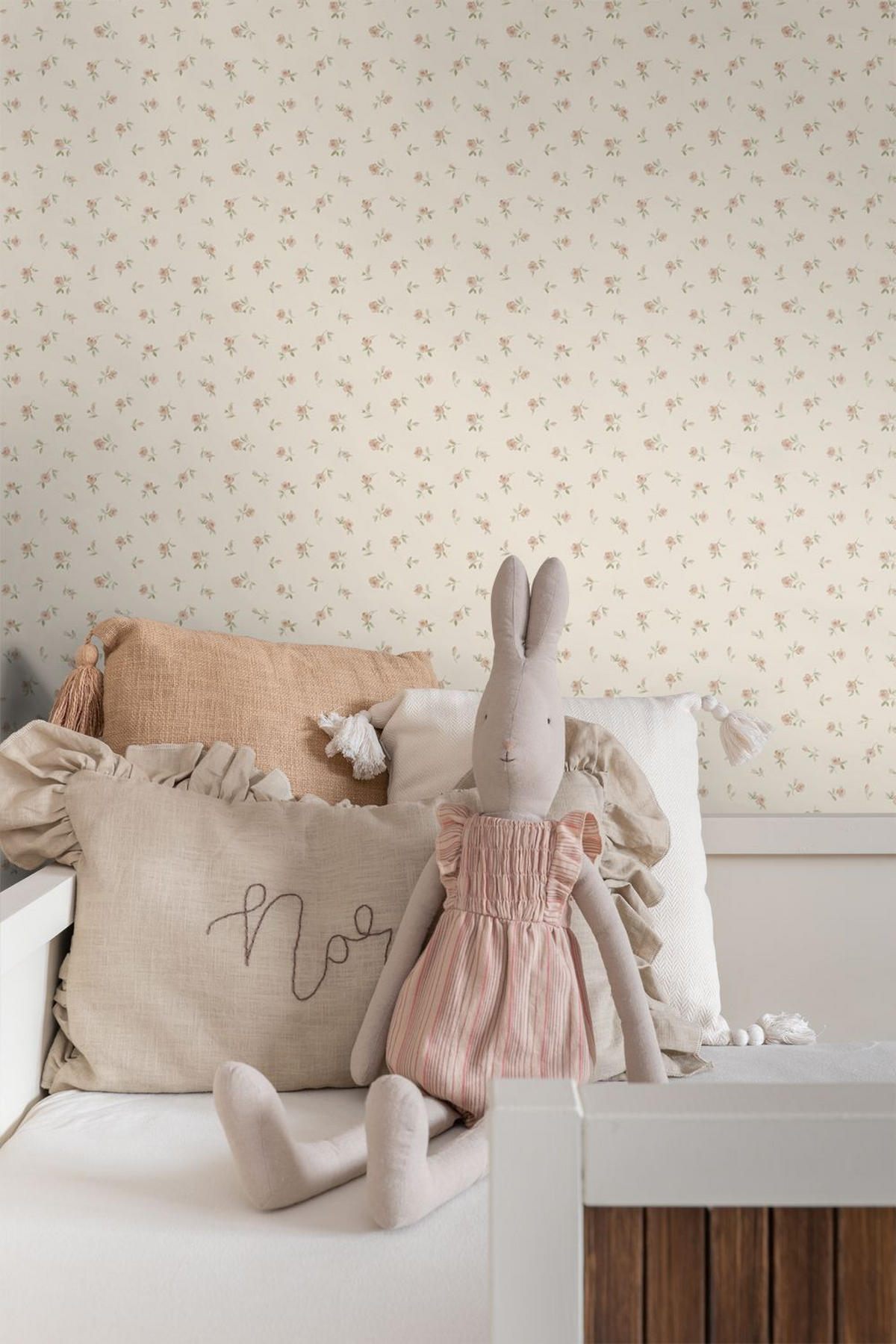 TAPETE Blumenmuster 50 x 900 cm - Beige, Papier (50/900cm) - ESTAhome
