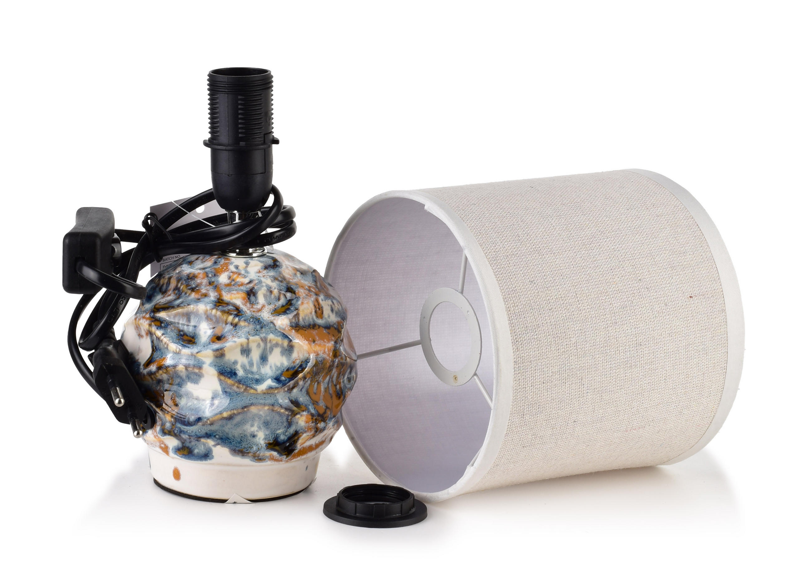 TISCHLAMPE Leti Mehrfarbig 13/13/18.5 cm Keramik - Multicolor, Keramik (13/13/18.5cm) - Mondex