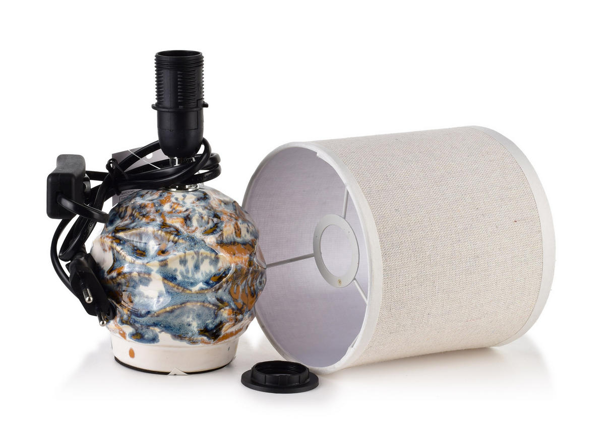 TISCHLAMPE Leti Mehrfarbig 13/13/18.5 cm Keramik - Multicolor, Keramik (13/13/18.5cm) - Mondex