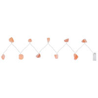 LED LICHTERKETTE Salzkristalle Rosa - Rosa, Kunststoff (165/4/4cm) - Globo Lighting