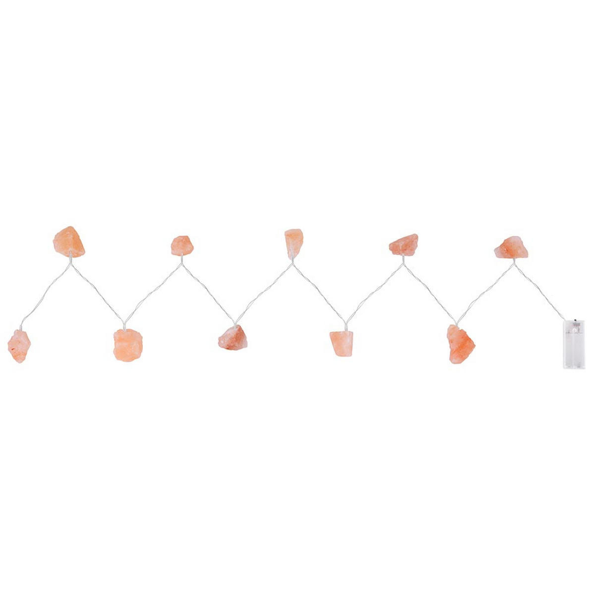 LED LICHTERKETTE Salzkristalle Rosa - Rosa, Kunststoff (165/4/4cm) - Globo Lighting